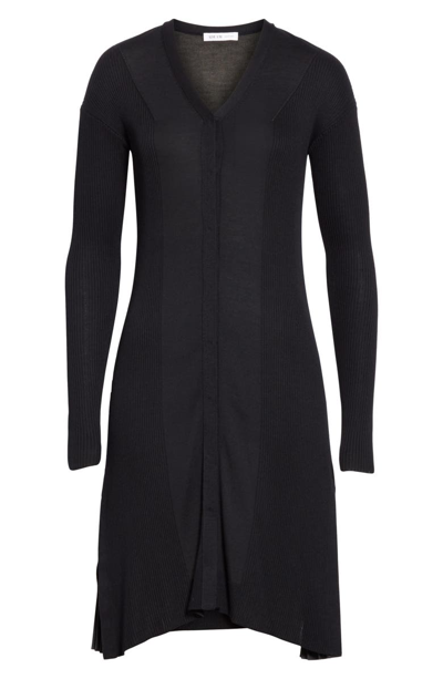 Shop Adeam Cardigan Dress In Black