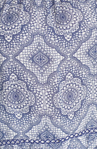 Shop Single Thread Crochet Detail Ruffle Hem Top In Off White Wise Eye Mosaic
