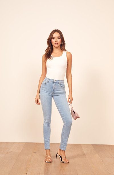 Shop Reformation High Waist Ankle Skinny Jeans In Amalfi