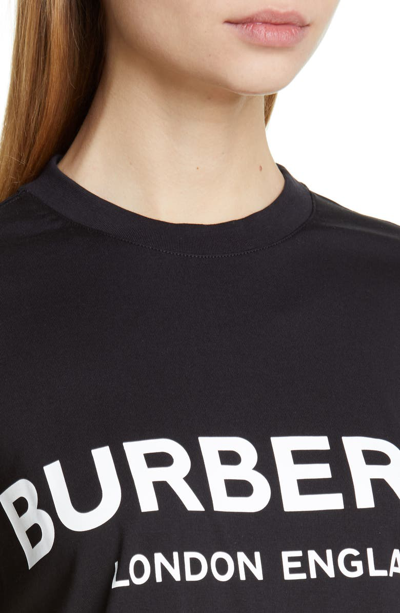 Shop Burberry Logo Print Tee In Black