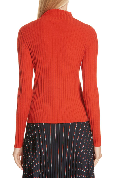 Shop A.l.c Lamont Funnel Neck Sweater In Tangerine