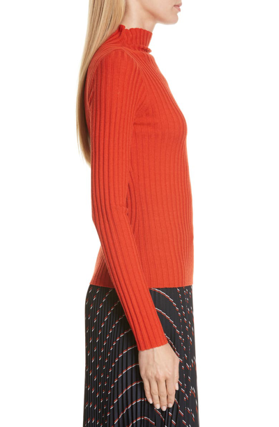 Shop A.l.c Lamont Funnel Neck Sweater In Tangerine