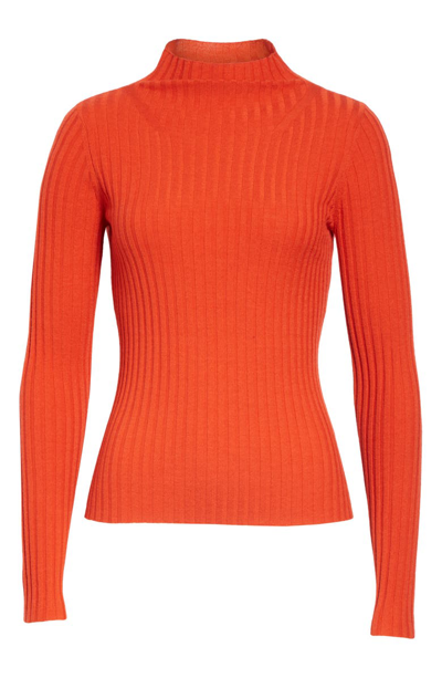 Shop A.l.c Lamont Funnel Neck Sweater In Tangerine