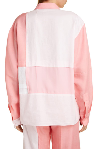 Shop Jw Anderson Patchwork Shirt In Bubblegum