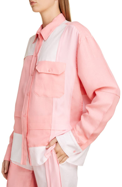 Shop Jw Anderson Patchwork Shirt In Bubblegum