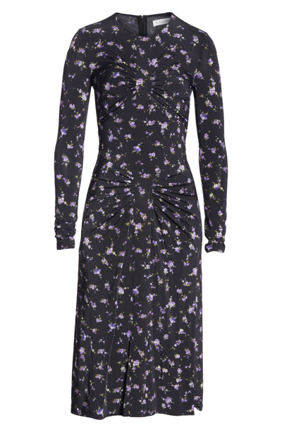 Shop Altuzarra Floral Print Dress In Black