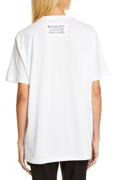 Shop Burberry Carrick Deer Graphic Tee In White
