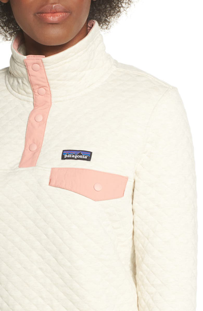 Shop Patagonia Snap-t Quilted Pullover In Pelican