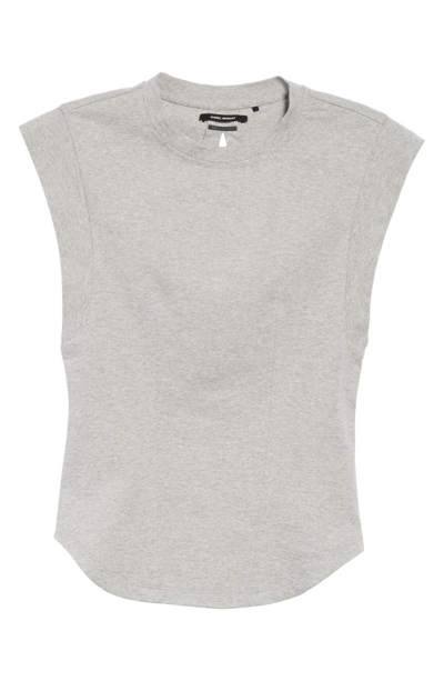 Shop Isabel Marant Back Cutout Muscle Tee In Grey