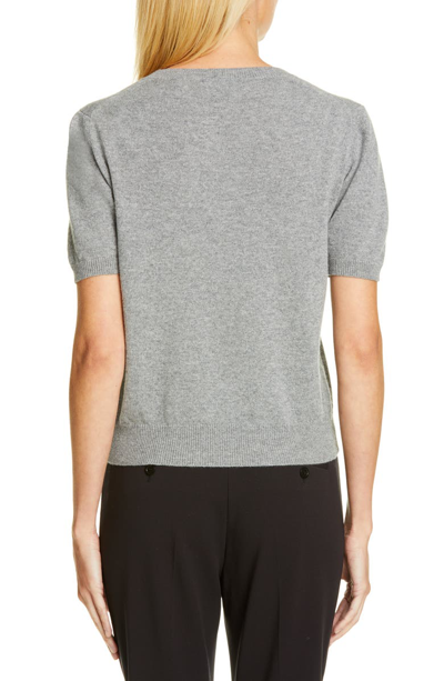 Shop Burberry Logo Cashmere Sweater In Grey