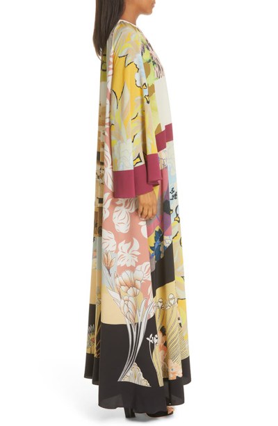 Shop Etro Belted Print Silk Maxi Dress In Multi