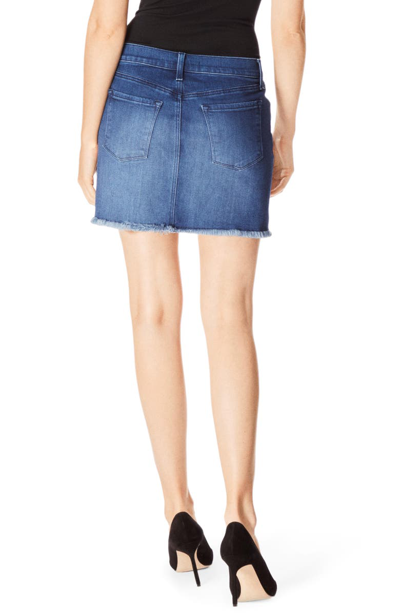Shop J Brand Bonny Cutoff Denim Miniskirt In Galaxy