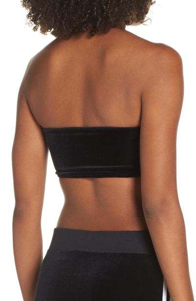 Shop Adidas Originals Originals 3-stripes Strapless Bra In Black