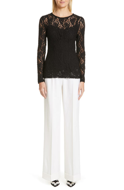 Shop Dolce & Gabbana Lace Top In Black