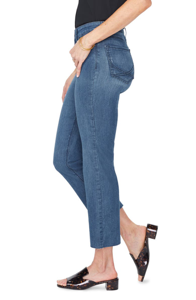 Shop Nydj Marilyn Raw Hem Ankle Straight Leg Jeans In Yucca Valley