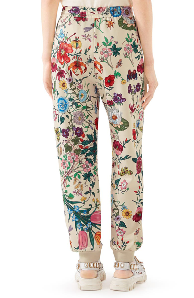GUCCI Floral Printed Jersey Track Pants, Size Small, Worn once