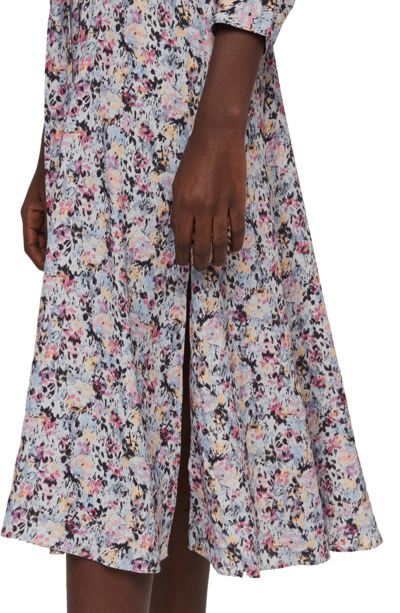 Shop Allsaints Chiara Floral Sketch Dress In Violet