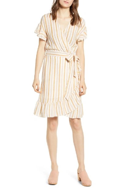 Shop Rails Brigitte Wrap Dress In Amber Stripe
