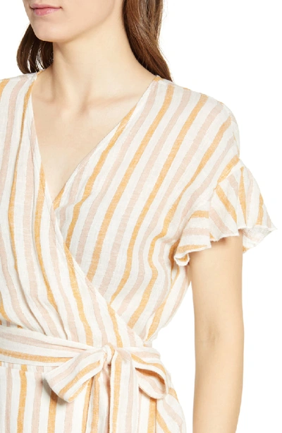 Shop Rails Brigitte Wrap Dress In Amber Stripe