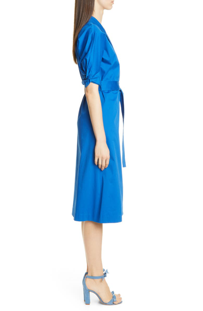 Shop Equipment Anitone Wrap Dress In Bleu Cotier