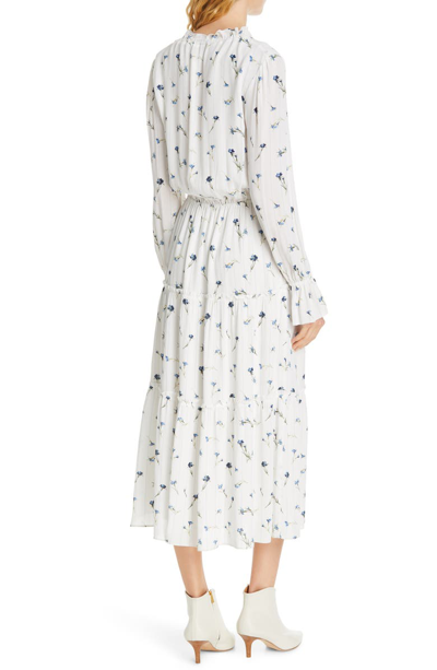 Shop Joie Waneta Long Sleeve Midi Dress In Porcelain