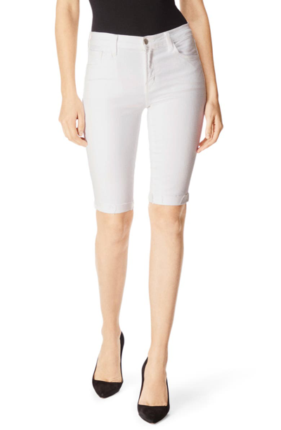 Shop J Brand 811 Skinny Bermuda Shorts In Blanc