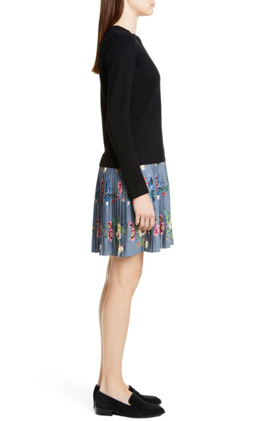 Shop Ted Baker Izitaa Oracle Long Sleeve Pleat Skirt Dress In Black