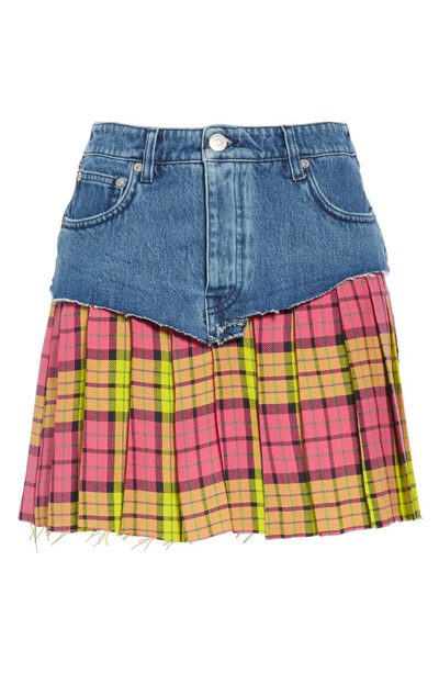 Shop Vetements Schoolgirl Skirt In Blue