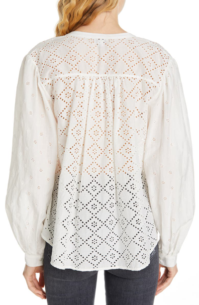 Shop Joie Janah B Broderie Anglaise Top In Porcelain