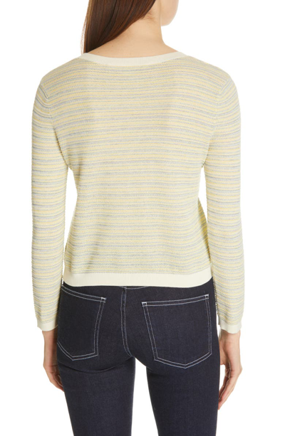 Shop Veronica Beard Boise Stripe Sweater In Yellow Multi