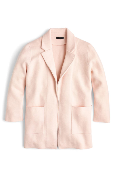 Shop Jcrew New Lightweight Sweater Blazer In Subtle Pink