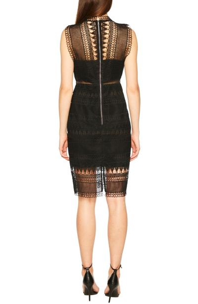 Shop Bardot Mariana Lace Body-con Dress In Black