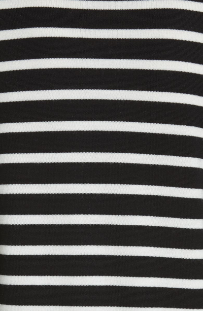 Shop Altuzarra Stripe Button Side Wool Sweater In Black / Ivory