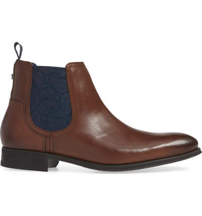 Shop Ted Baker Travic Mid Chelsea Boot In Brown Leather
