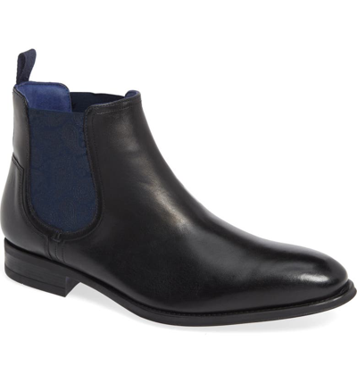 Shop Ted Baker Travic Mid Chelsea Boot In Black Leather