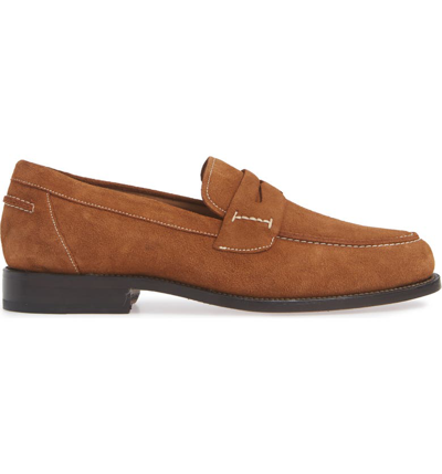 Shop Robert Talbott Hayward Penny Loafer In Cinnamon Suede