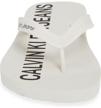 Shop Calvin Klein Jeans Est.1978 Errol Flip Flop In Bright White