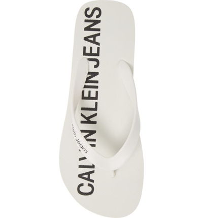 Shop Calvin Klein Jeans Est.1978 Errol Flip Flop In Bright White