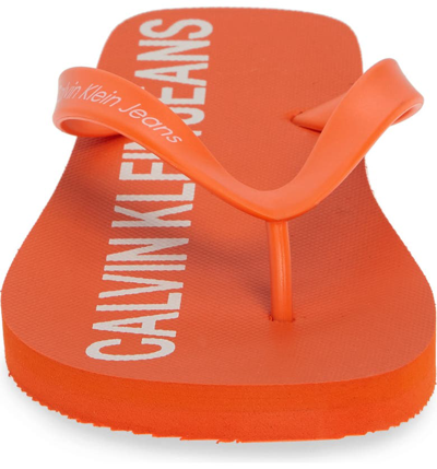 Shop Calvin Klein Jeans Est.1978 Errol Flip Flop In Orangeade