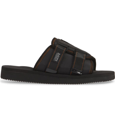 Shop Palm Angels Suicoke Slide Sandal In Black/ Orange