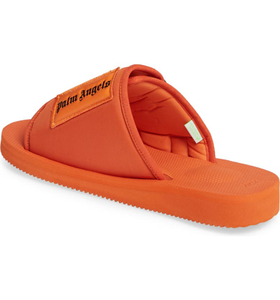 Shop Palm Angels Suicoke Slide Sandal In Orange/ Black