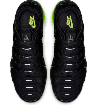 Shop Nike Air Vapormax Plus Sneaker In Black/ Reflect Silver/ Volt