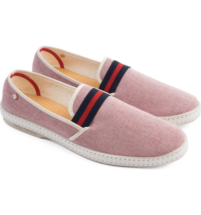 Shop Rivieras College Slip-on In Rouge Light Red Fabric