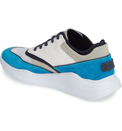 Shop Donald Pliner Kirk Sneaker In White/ Blue