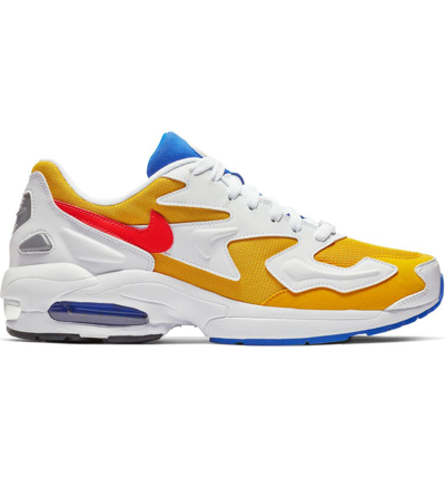 Shop Nike Air Max2 Light Sneaker In Gold Crimson/ Blue