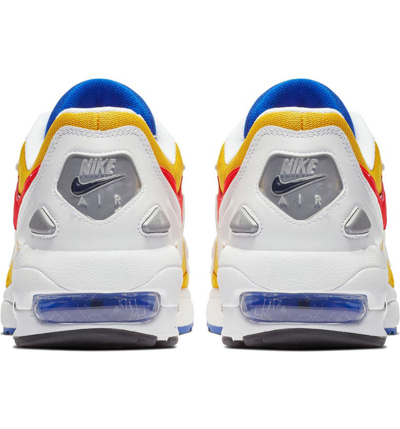 Shop Nike Air Max2 Light Sneaker In Gold Crimson/ Blue