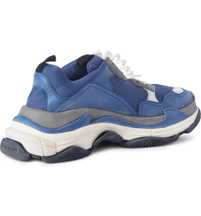 Shop Balenciaga Triple S Retro Sneaker In Navy