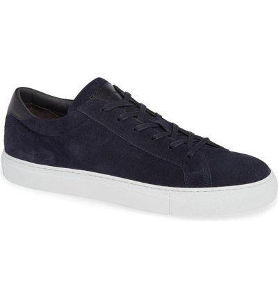 Shop To Boot New York Knox Low Top Sneaker In Blue Marine Suede Leather
