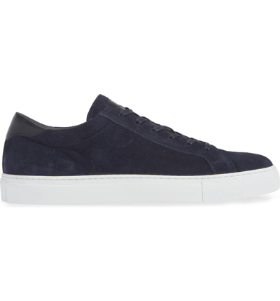 Shop To Boot New York Knox Low Top Sneaker In Blue Marine Suede Leather