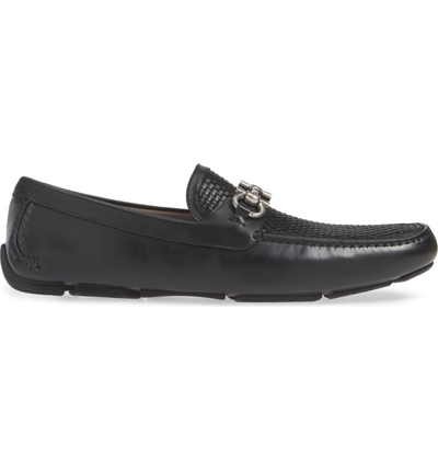 Shop Ferragamo Parigi Bit Driving Moccasin In Nero